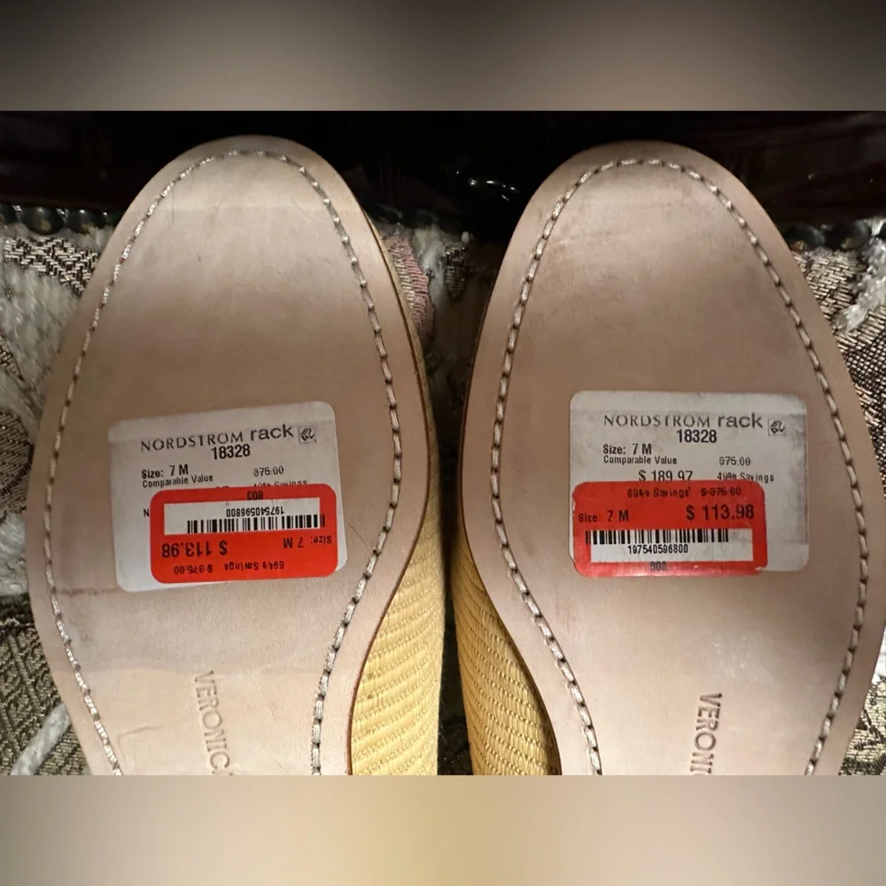 Veronica Beard Tan and Cream Loafers - Picture 3 of 3